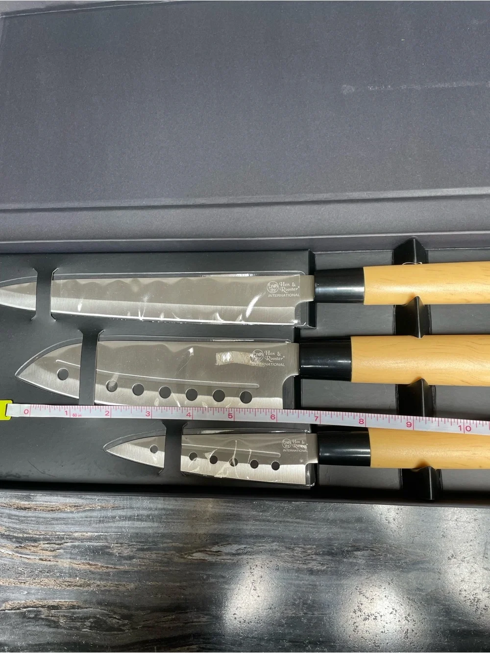 Hen & rooster knife set